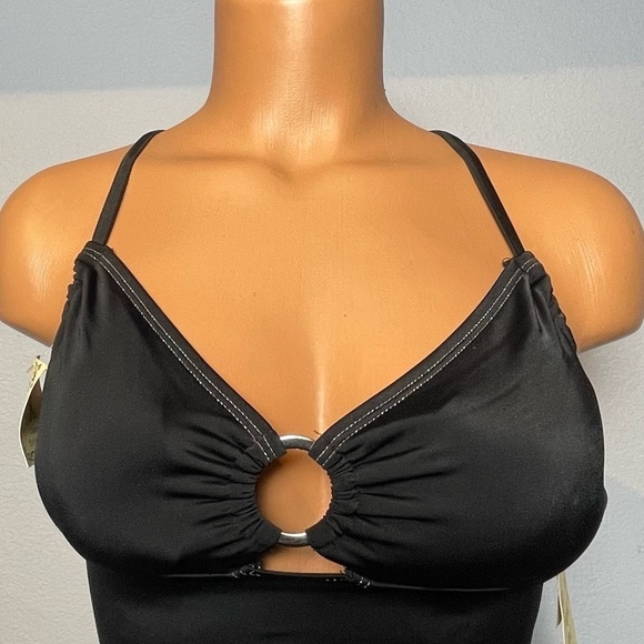 Nwt Magic Bra Cleavage Enhancement One Piece Black Swimsuit (SW22) - Picture 2 of 14